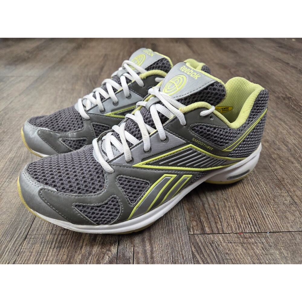 Reebok Shoes 7.5 Simply Tone Athletic Training Sneakers Gray Yellow Mesh Sneaker